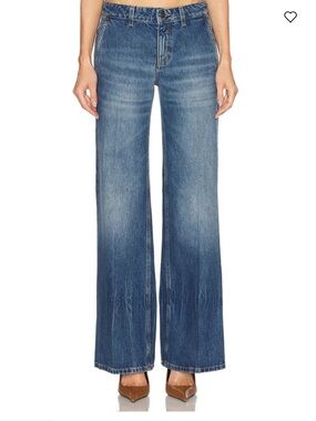 Victoria Beckham GiGi Wide Leg Jeans - vintage blue